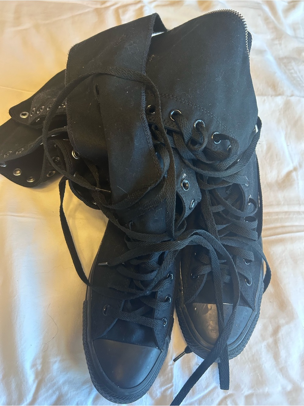 Converse Women's Black High-Top Lace-Up Canvas Boots